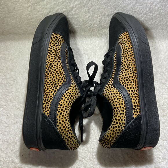 VANS Comfy Cush Old Skool Cheetah Print Mixed Media Low Top Sneakers 6.5 M/7.5 W - Picture 5 of 10